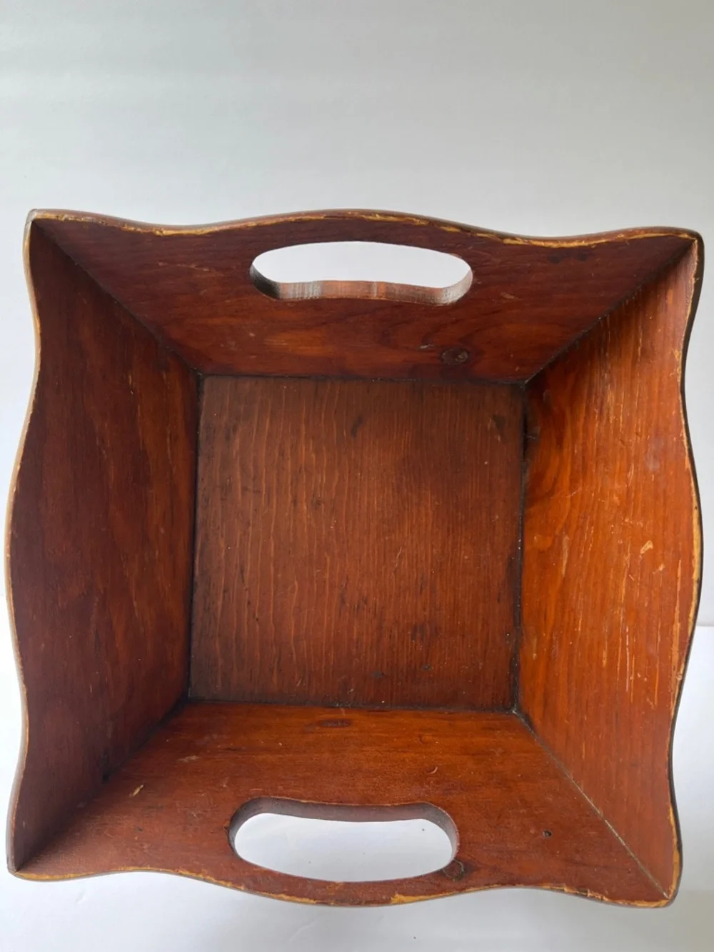 Vintage Mahogany Fruit - Tray Centerpiece – Wavy Gallery Sides  10